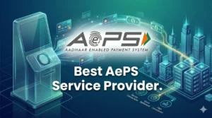 Official logo for Aadhaar Enabled Payment System (AePS) highlighting theBest AePS Service Provider