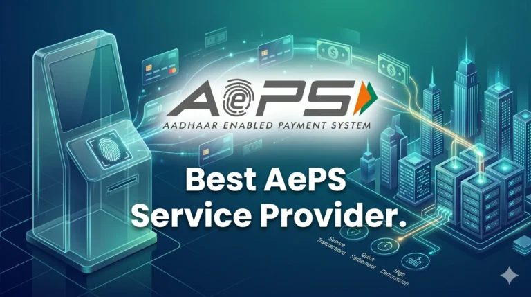 Official logo for Aadhaar Enabled Payment System (AePS) highlighting theBest AePS Service Provider